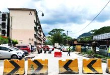 பாசார் போரோங் செலாயாங் சாலை மூடப்பட்டது