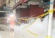 மெனாரா ஒன் சிட்டி வளாகம் முழுவதும் கிருமிநாசினி தெளிக்கப்பட்டது