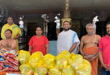 முதல் நிலை பணியாளர்களுக்கு கிள்ளான் ஶ்ரீ சுந்தரராஜ பெருமாள் ஆலயத்தின் உதவி