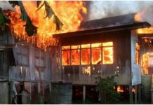 Rumah terbakar, tiga keluarga tidak sempat beraya