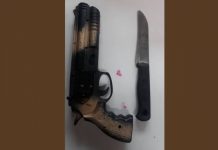 பொம்மை துப்பாக்கியைக் காட்டி மிரட்டிய நபரை போலீசார் கைது செய்தனர்