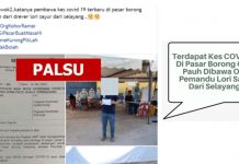 Dakwaan Kes COVID-19 Di Pasar Borong Gong Pauh Tidak Benar