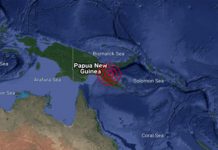 Gempa bumi kuat 6.8 magnitud di PAPUA