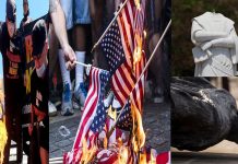 Pembakaran Bendera dan Kejatuhan Tugu Columbus pada Hari Kemerdekaan AS