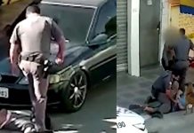 பெண்ணின் கழுத்தில் ஏறி நின்ற காவலர், உடனே பணியிடை நீக்கம்