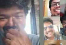 நண்பர்களுடன் வீடியோ கால் பேசி மகிழ்ந்த விஜய்