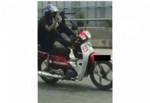 மோட்டார் சைக்கிளில் சாகசம் செய்தவர் – இப்பொழுது தடுப்புக் காவலில்…