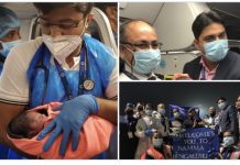 விமானத்தில் பிறந்த குழந்தை: வாழ்நாள் முழுவதும் இலவச பயணம்