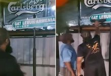 Polis Tahan Dua Lelaki ‘Conteng’ Papan Tanda Jalan