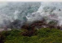 சட்டவிரோத குப்பை கொட்டும் இடத்தில் தீ