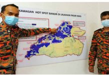 Paras air Sungai Golok di peringkat amaran