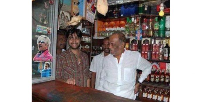Rajini in drink shop