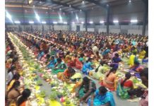 டில்லியில் போராடும் விவசாயிகளுக்கு ஆதரவாக நாமக்கல்லில் 1,008 திருவிளக்கு பூஜை