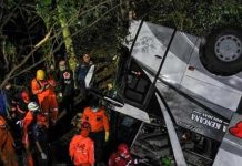 இந்தோனேசியாவில் பஸ் பள்ளத்தில் விழுந்து