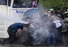 Pesta antisekatan di Belgium dilerai keras