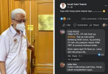 முகநூல் பதிவால் பரபரப்பாக பேசப்படும் நபராக மாறியுள்ளார் இஸ்மாயில் சப்ரி யாக்கோப்