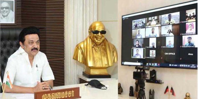 MK Stalin with Olimpik Heros