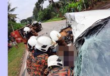 ரொட்டி லோரி மீது கார் மோதி பெண் பலத்த காயம்