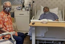 புதிய பிரதமர் மருத்துவமனையில் இருக்கும் அஹமட் ஜாஹித் ஹமிடியை சென்று நலம் விசாரித்தார்