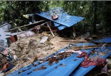 பல மணி நேர மழையினால் ஏற்பட்ட நிலச்சரிவில் சிக்கி 5 வயது சிறுமி உள்ளிட்ட இருவர் பலி