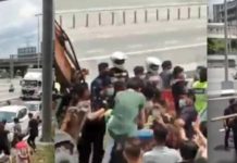 POLIS TAHAN LELAKI TIMBULKAN KEKECOHAN DI DEPAN TOKONG