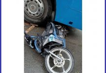 கோத்தா திங்கியில் பேருந்து மோதி மோட்டார் சைக்கிளோட்டியான பெண் பலி