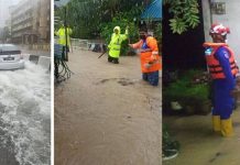 கனத்த மழையினால் பினாங்கில் பல பகுதிகளில் வெள்ளம், நிலச்சரிவு மற்றும் மரங்கள் வேரோடு சாய்ந்தன