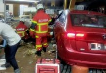 தளவாடப் பொருள் கடை மீது கார் மோதல் – ஊழியர் பலி