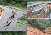 சுங்கை சிப்புட்டில் Pos Beswok செல்லும் பிரதான சாலை நிலச்சரிவு காரணமாக மூடப்பட்டது