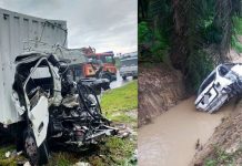 இரு லோரிகள் – ஒரு கார் சம்பந்தப்பட்ட விபத்து; இருவர் பலி – ஒருவர் படுகாயம்