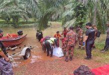 பகாங் வெள்ளத்தில் மூழ்கி பலியான தோட்டத் தொழிலாளியின் சடலம் கண்டெடுக்கப்பட்டது