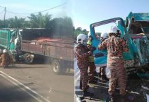 இரு பாரவூர்திகள் மோதிய விபத்தில் இரு சுற்றுச்சூழல் தொழிலாளர்கள் பலி; ஓட்டுநர் ஒருவர் படுகாயம்