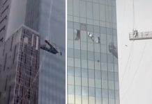 பலத்த காற்றின் காரணமாக ‘மரணத்தை தொட்டதாக’ கூறிய பாதுகாப்பு பணியாளர்கள்