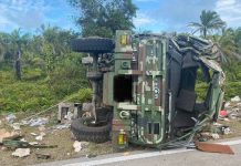 மலேசிய ஆயுதப்படையின் டிரக் விபத்துக்குள்ளானதில் சிப்பாய் ஒருவர் பலி; நான்கு பேர் காயமடைந்தனர்