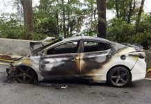 Gempar kereta terbakar mengundur