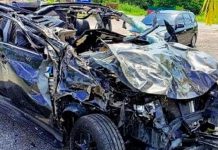 Anggota polis trafik maut, enam ahli keluarga cedera