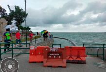 Air laut pasang, laluan pejalan kaki Tembok Laut Padang Kota Lama ditutup sementara
