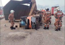 கனரக இயந்திரம் விழுந்ததால் ஃபோர்க்லிஃப்ட் ஓட்டுநர் சம்பவ இடத்திலேயே உயிரிழந்தார்