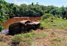 காணாமல் போன நபரின் மனித எலும்புக்கூடு புதைந்த காரில் இருந்து கண்டெடுப்பு