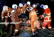 பண்டார் பெனாவார் அறிவியல் உயர்நிலைப் பள்ளியில் ஏற்பட்ட நிலச்சரிவில் ஒருவர் சிக்கிக் கொண்டார்; மீட்பு பணி தீவிரம்