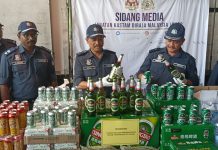 கிட்டத்தட்ட RM3 மில்லியன் மதிப்புள்ள கடத்தப்பட்ட மது, சிகரெட்டுகளை ஜோகூர் சுங்கத்துறை கைப்பற்றியது