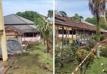 பள்ளியில் தண்ணீர் தொட்டி உடைந்து SMK Melor மாணவர்கள் காயம்