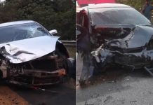 3 வாகனங்கள் மோதிக்கொண்ட விபத்தில் மூதாட்டி மரணம்- அறுவர் காயம்