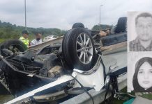 மகனை இறக்கிவிட்டு சென்ற ஆசிரியையான மனைவி, கணவர் விபத்தில் உயிரிழந்தனர்