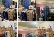 மதுபானங்களை பதுக்கி வைத்திருந்ததற்காக நான்கு பேர் கைது