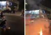 நெடுஞ்சாலையில் பட்டாசு வெடித்த ஆடவர் கைது