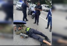 வாகனம் மோதியதில் போக்குவரத்து காவலர் காயமடைந்தார்