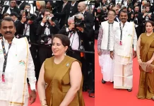 கேன்ஸ் திரைப்பட விழாவில் பாரம்பரிய வேட்டி, சட்டையுடன் தோன்றிய மத்திய மந்திரி முருகன்