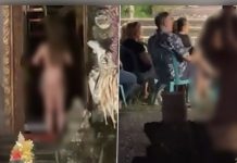 நிர்வாணமாக இந்து ஆலயத்திற்குள் நுழைய முயன்ற பெண்ணால் பரபரப்பு