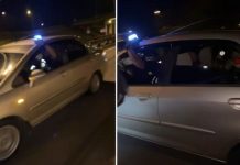 கார் துரத்தலில் போலீசாரை போல் வேடமணிந்த 3 பேரை தேடும் போலீசார்